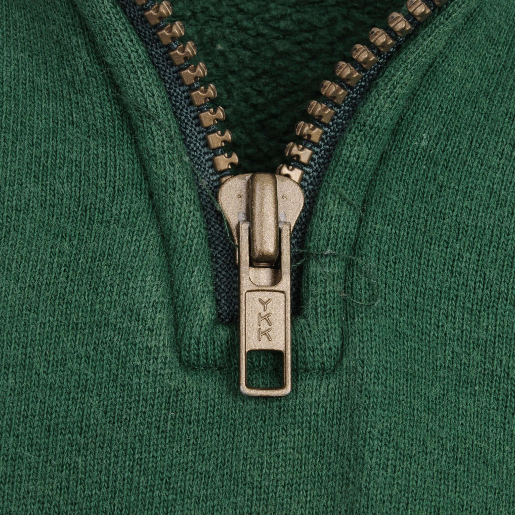 VINTAGE QUARTER 1/4 ZIP GREEN RUSSELL SWEATSHIRT 1990S SIZE SMALL MADE IN USA