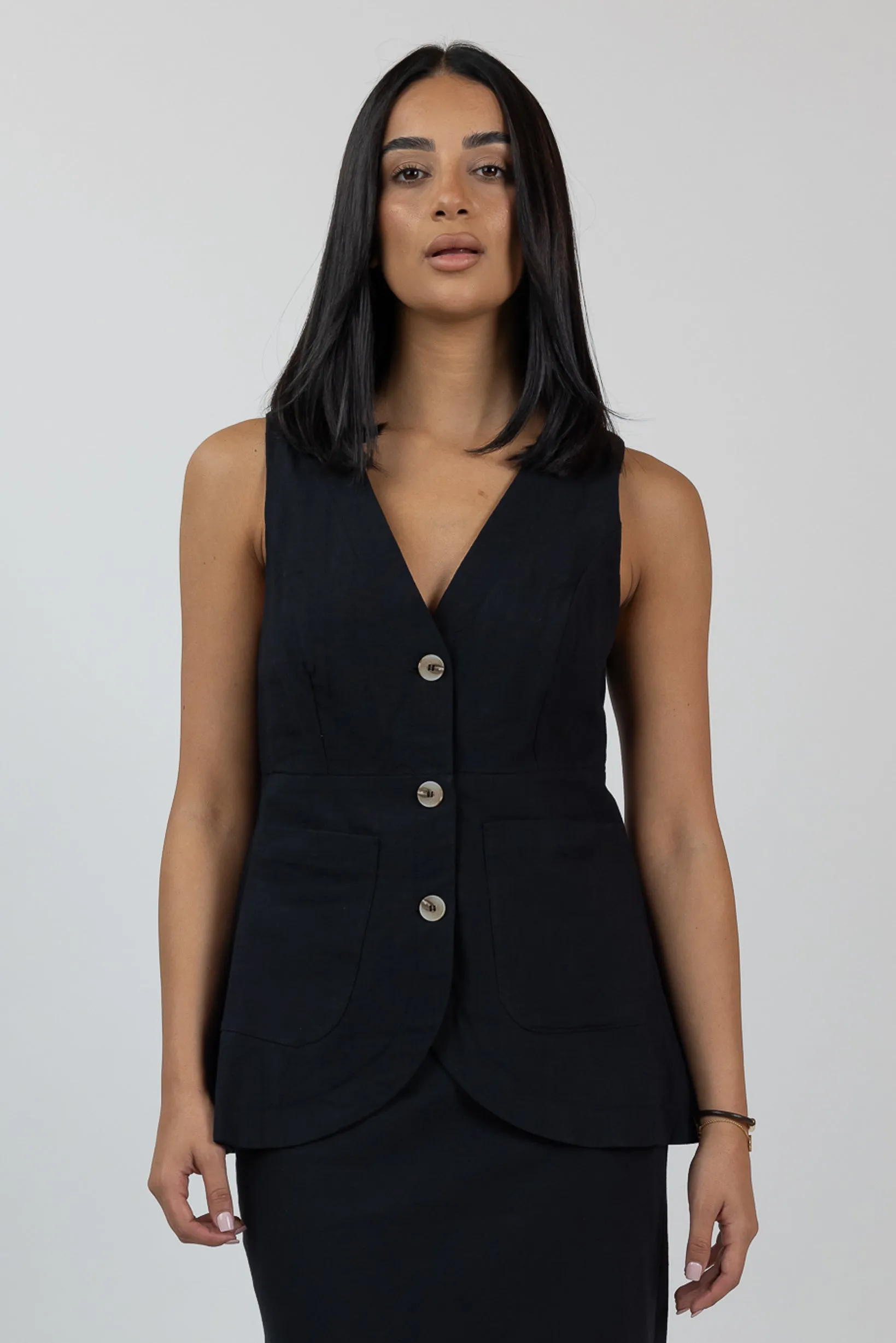 Viviane Linen Vest