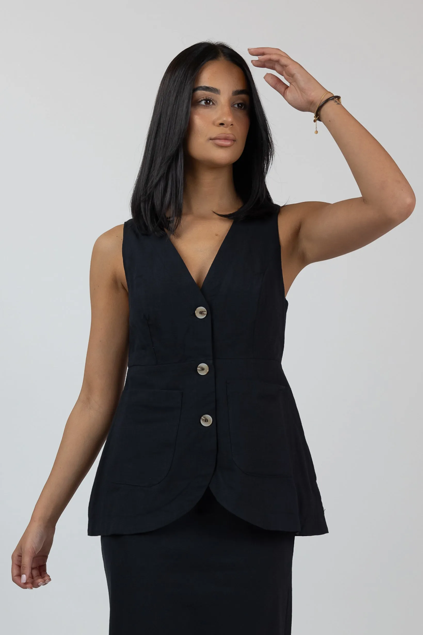 Viviane Linen Vest