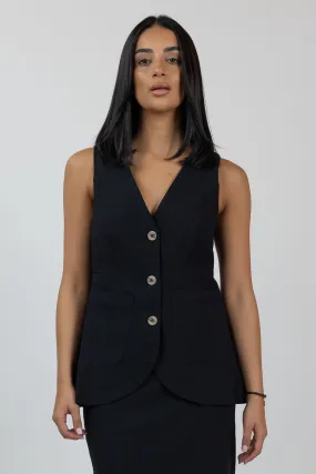 Viviane Linen Vest