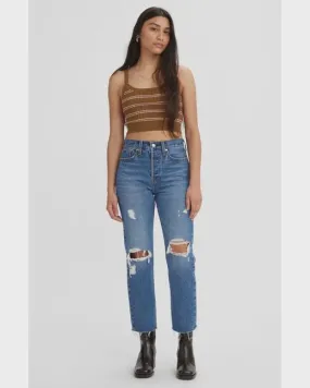 Wedgie Ripped High Waist Crop Straight In Carry Kerry Jeans