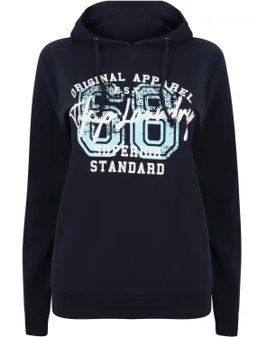 Womens Motif Pullover Hoodie In Peacoat Blue - Tokyo Laundry