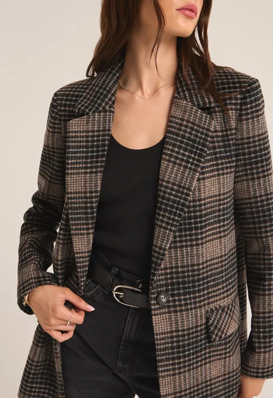 Z Supply - Kingston Relaxed Plaid Blazer Latte