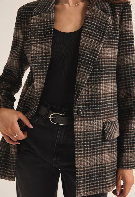 Z Supply - Kingston Relaxed Plaid Blazer Latte