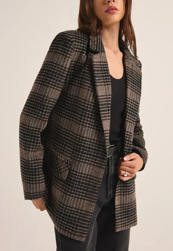 Z Supply - Kingston Relaxed Plaid Blazer Latte