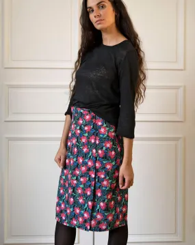 Zana Wrap Skirt Hibiscus