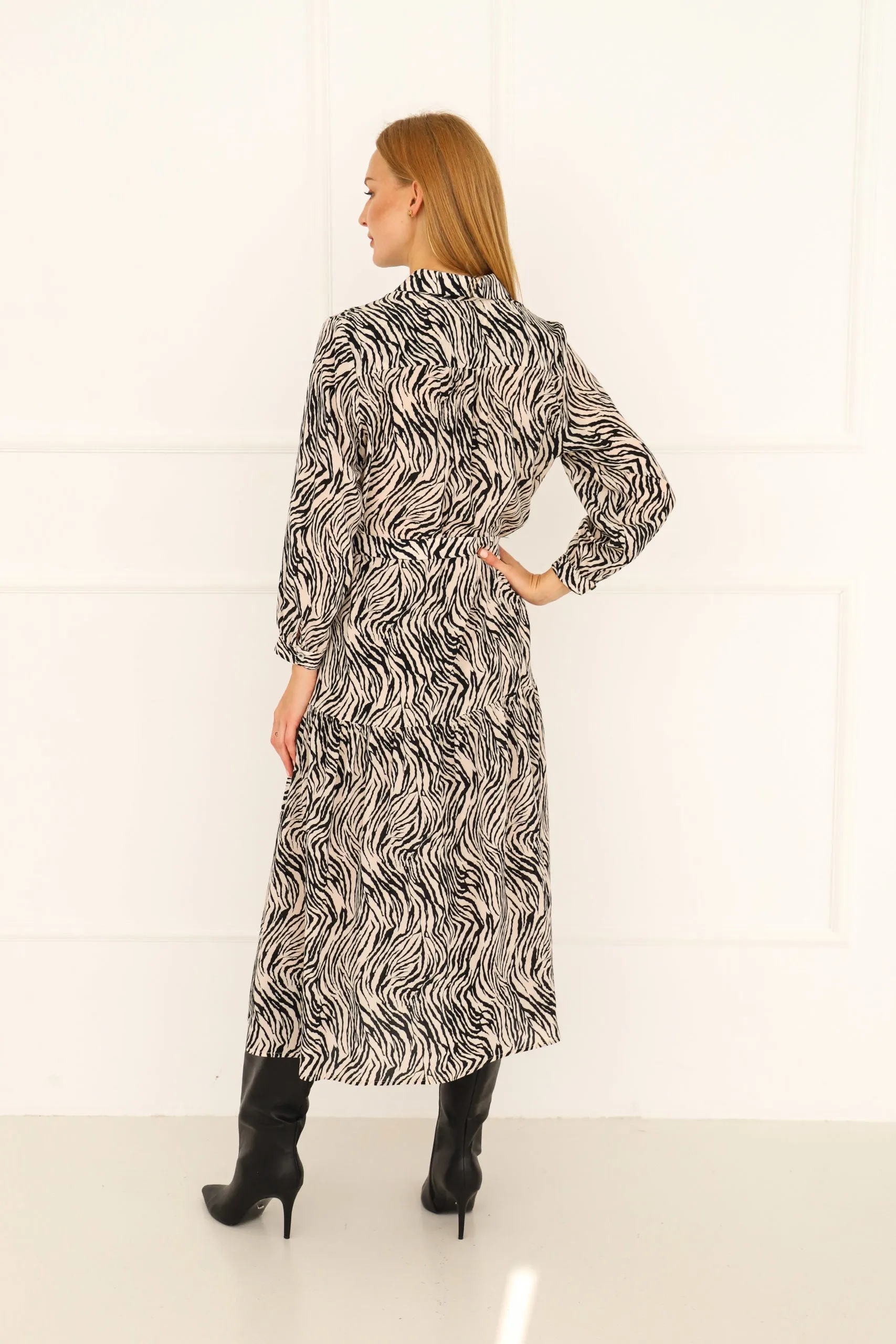 Zebra Silk Dress